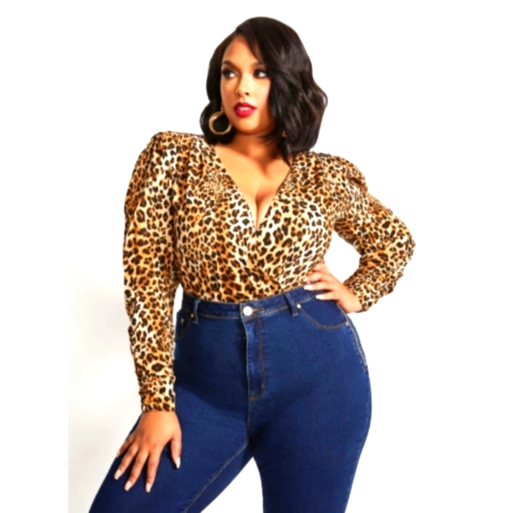 Animal print bodysuit